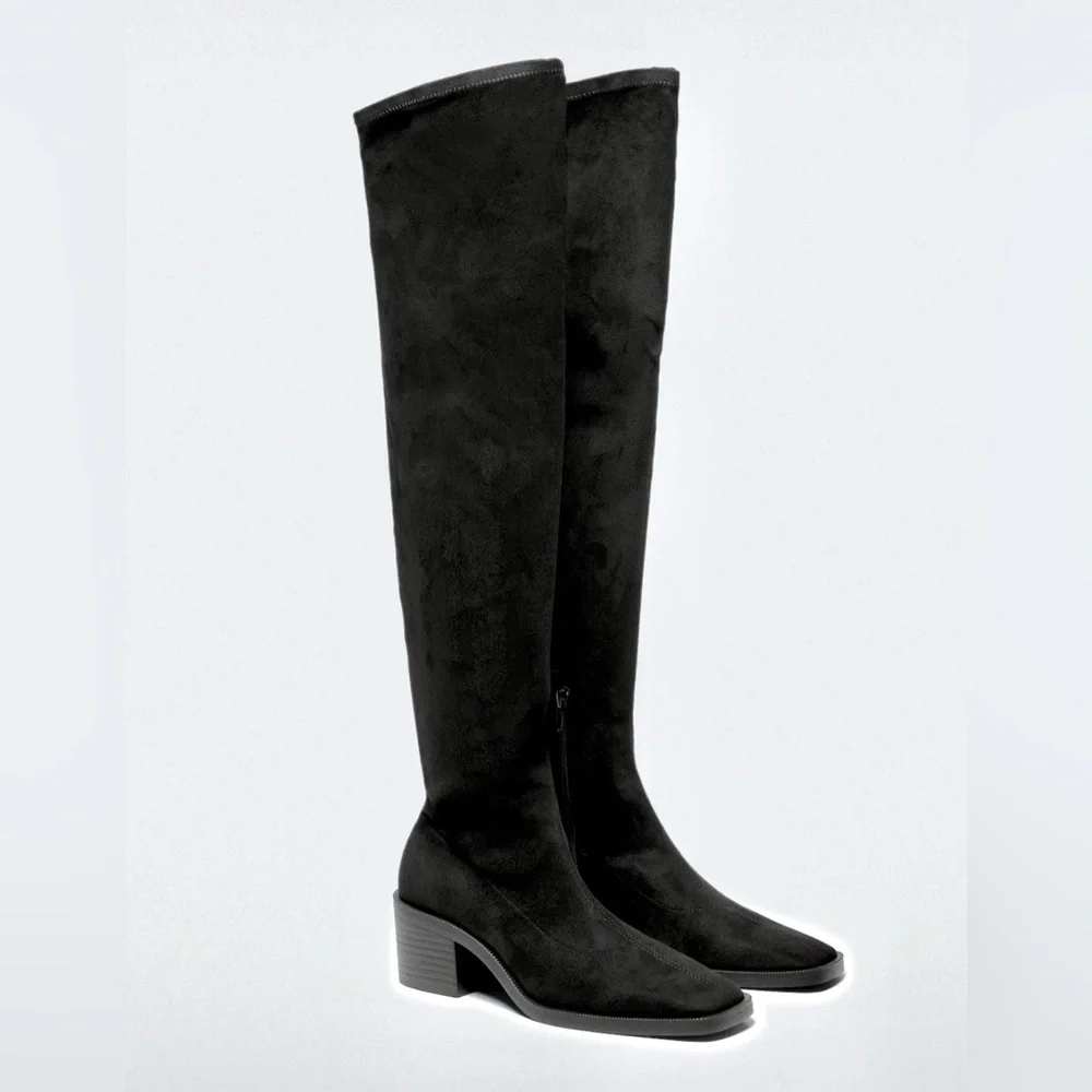 Mango over the knee boots in black size 40